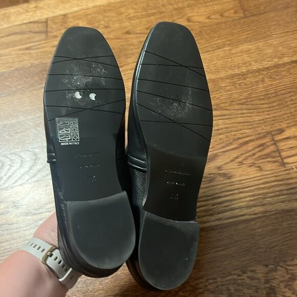 Aquatalia Revy Black Leather Loafers Size Women's 7.5 - Picture 7 of 8